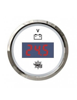 Voltometro Digitale 8 - 32v Inox Bianco Osculati