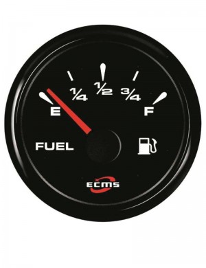 Ecms Indicatore Carburante Nero 12V 24V
