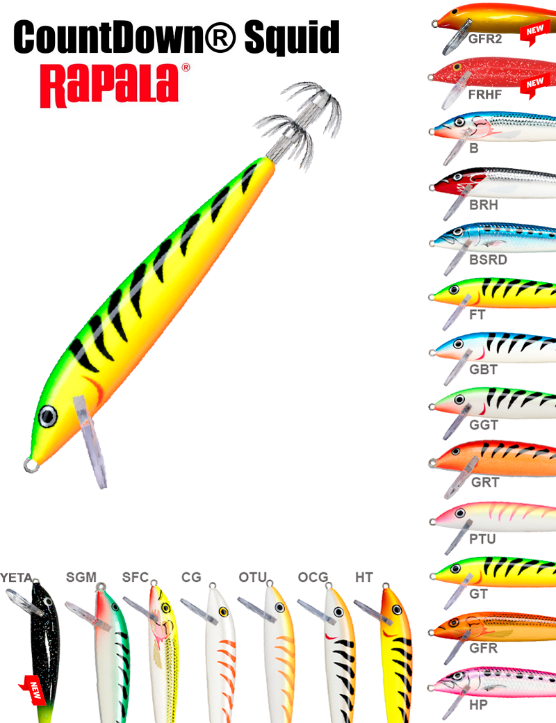 Rapala CountDown Squid Lure 9cm B