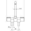 Rubinetto Calda Fredda H180mm - immagine 3