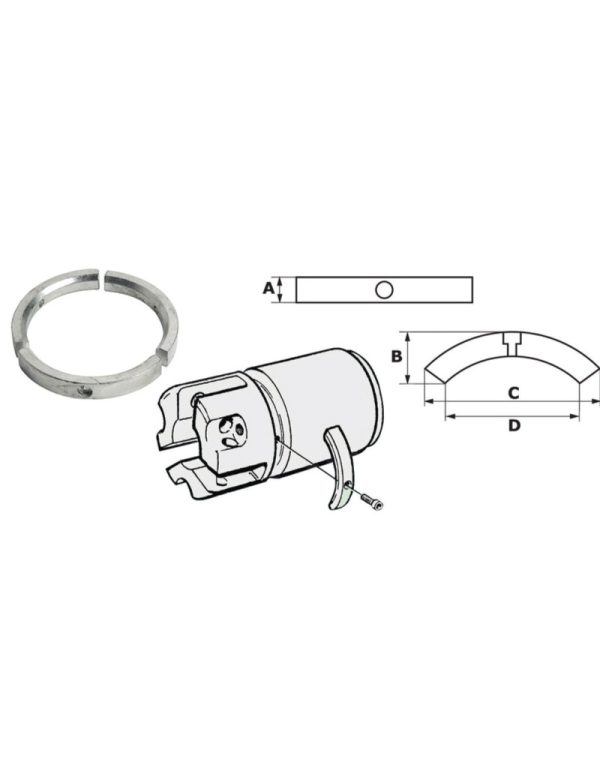 Kit Anodi Alluminio Volvo SailDrive 3P