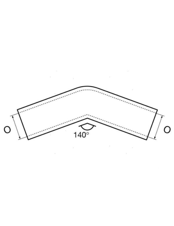 Giunti Inox Curva 140° Ø22/25mm - immagine 2