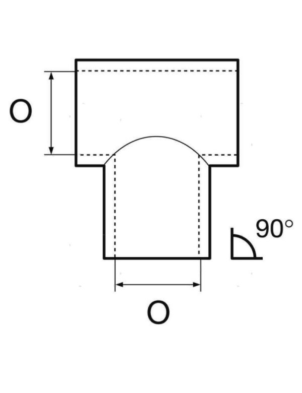 Giunto a T 90° Inox 316 Stampato - immagine 2